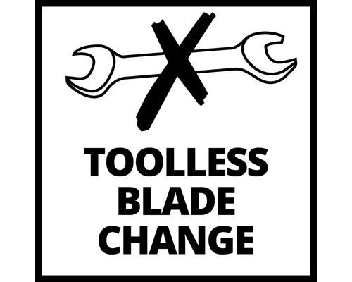 Symbole pour changement de lame sans outil