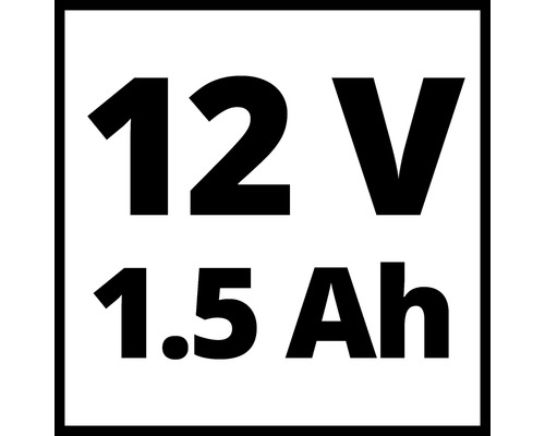 Marquage 12 volts, 1,5 ampères-heures