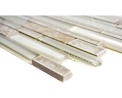 Mosaikfliese aus Glas und Stein