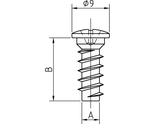 Schéma technique d''une vis avec dimensions