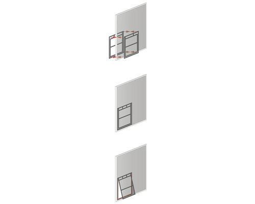 Illustration des types d''ouverture de fenêtre sur un mur