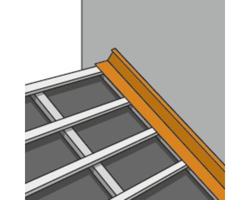 Illustration d''une structure de toit avec une couverture en tôle d''angle.