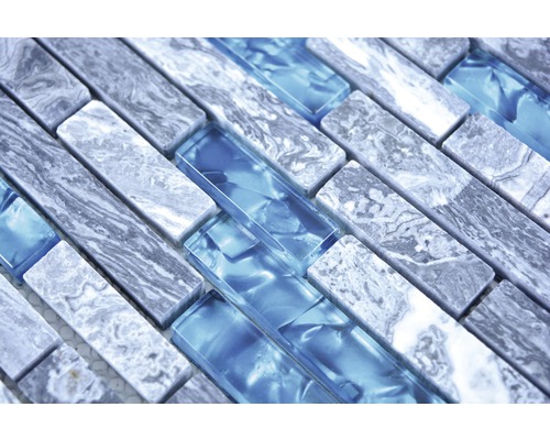 Mosaikfliese aus Glas und Stein