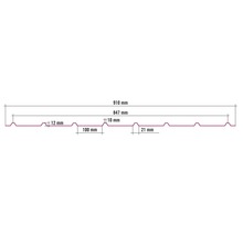 PRECIT Trapezblech H12 Moosgrün RAL 6005 3000 x 910 x 0,4 mm-thumb-4 PRECIT Trapezblech H12 Moosgrün RAL 6005 3000 x 910 x 0,4 mm-thumb-4