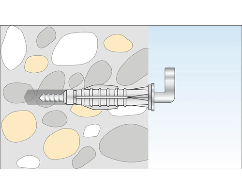 Dübel mit Schraube in der Wand