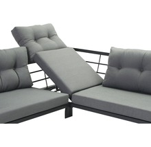 Salon de jardin Elba aluminium 5 places 3 pièces anthracite mat