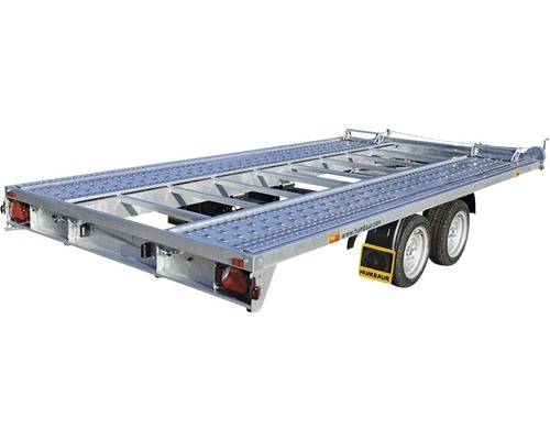 Remorque porte-voiture en aluminium avec deux essieux