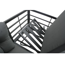 Salon de jardin Elba aluminium 5 places 3 pièces anthracite mat