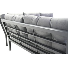 Salon de jardin Elba aluminium 5 places 3 pièces anthracite mat