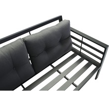 Salon de jardin Elba aluminium 5 places 3 pièces anthracite mat