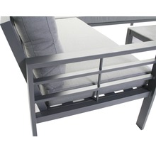 Salon de jardin Elba aluminium 5 places 3 pièces anthracite mat