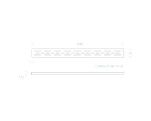 Dessin technique d''une barre profilée avec dimensions