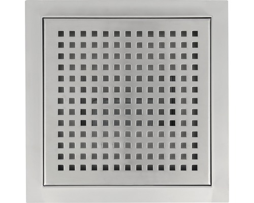 Bonde de sol carrée en métal avec trous carrés