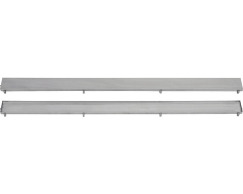 Deux caniveaux de douche en acier inoxydable