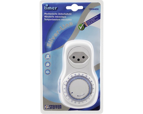 Mechanische Zeitschaltuhr für Steckdosen im Blisterpack