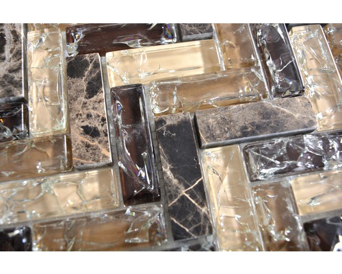 Mosaïque en verre et marbre