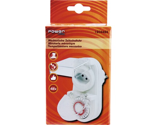 Mechanische Zeitschaltuhr in Produktverpackung