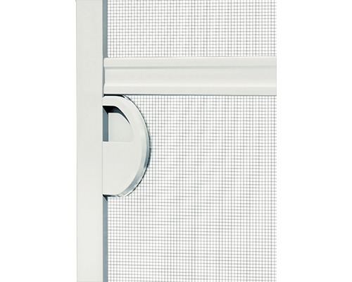 Detailansicht eines Insektenschutzfensters mit Griff