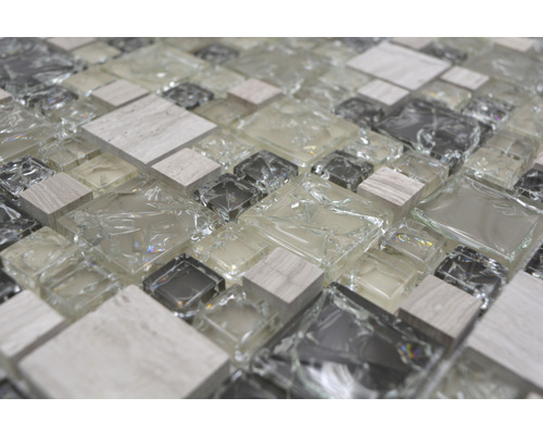 Gros plan de carreaux de mosaïque en verre et en pierre