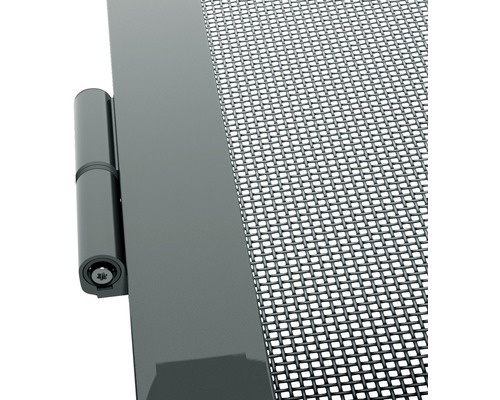 Gros plan d''une moustiquaire avec cadre et charnière