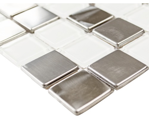 Mosaïque en verre et métal