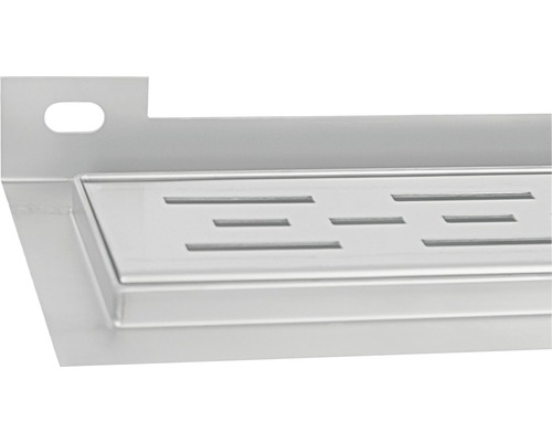 Caniveau de douche en acier inoxydable avec motif de fente linéaire