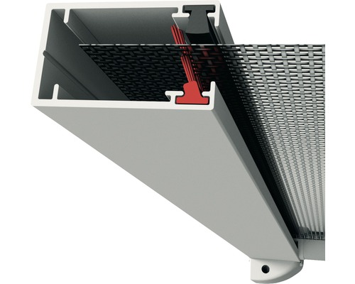 Vue détaillée d''un store moustiquaire avec cadre