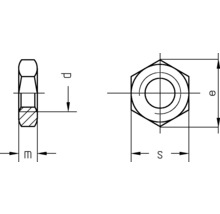 Sechskantmutter niedrige Form DIN 439 M3 galvanisch verzinkt, 100 Stück-thumb-1