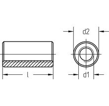 Dessin technique d''une douille avec indication des dimensions