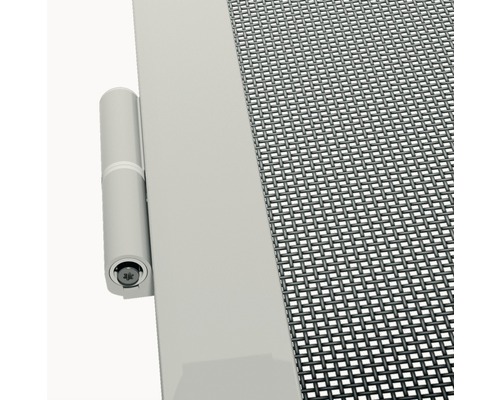 Vue détaillée d''une moustiquaire avec cadre et charnière