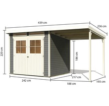 Abri de jardin avec abri voiture et dimensions