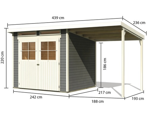 Abri de jardin avec abri voiture et dimensions