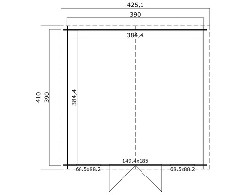 Plan d''un abri de jardin avec dimensions
