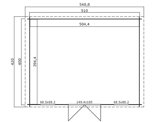 Plan d''un abri de jardin avec dimensions