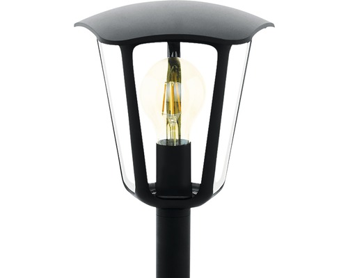 Aussenleuchte mit klarem Lampenschirm und einer Glühbirne