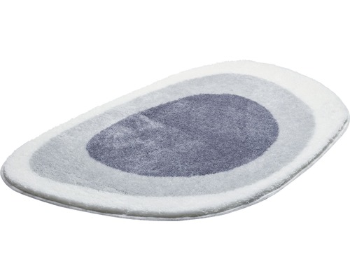 Tapis de bain ovale avec motif multicolore