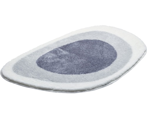 Ovaler Badteppich mit Streifenmuster