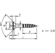 Vis à bois à tête fraisée bombée avec fente DIN 95 5 x 60 mm laiton bruni 200 unités