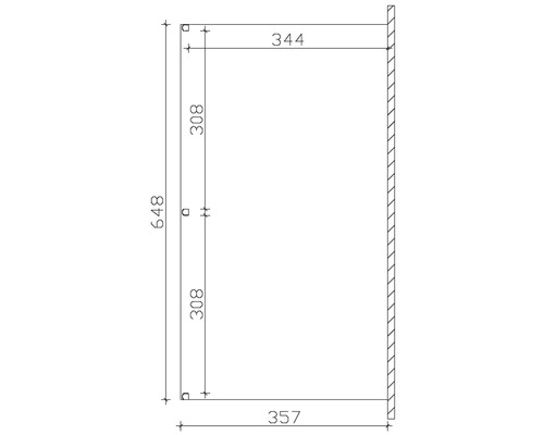 Dessin technique d''une étagère avec dimensions