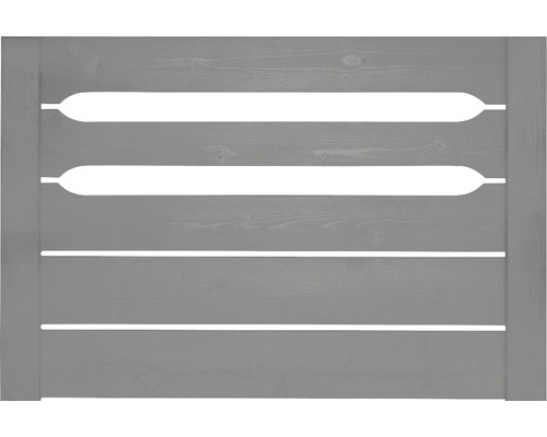 Clôture en bois grise avec fentes horizontales