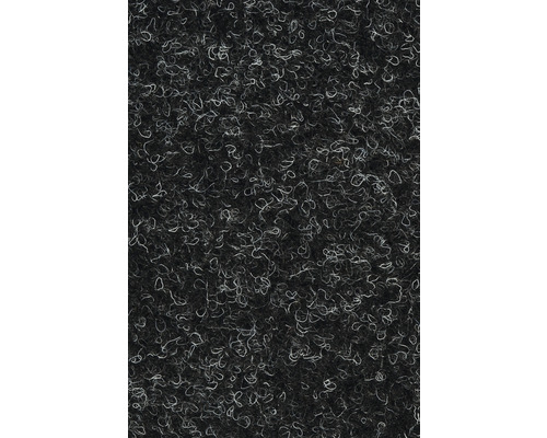 Nahaufnahme eines schwarzen Teppichs mit Schlingenstruktur