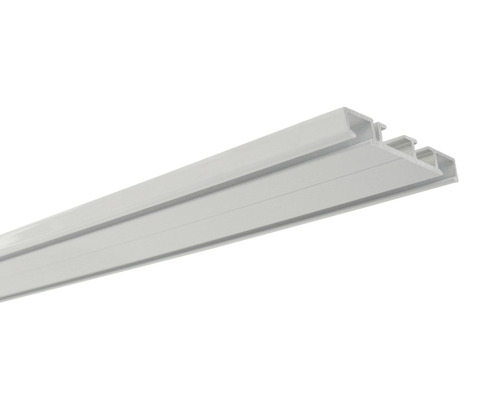 Rail de rideau en aluminium blanc 2 voies 150 cm Baguette profilée en plastique