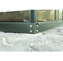 Serre Vitavia Uranus 8300 verre de sécurité trempé 3 mm fondation comprise 257x321 cm émeraude