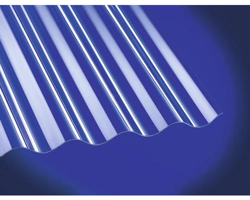 Plaque ondulée Gutta polycarbonate sinus 76/18 transparente 2000x1040x0,8 mm Plaque ondulée Gutta polycarbonate sinus 76/18 transparente 2000x1040x0,8 mm