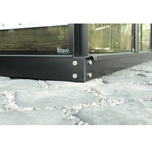 Gewächshaus Vitavia Uranus 8300 Einscheibensicherheitsglas 3 mm inkl. Fundament 257x321 cm schwarz