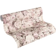 Tapetenrolle mit Rosenmuster