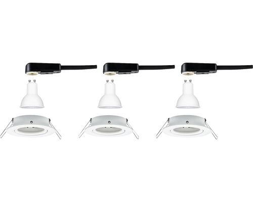 Trois spots encastrables LED démontés pour éclairage de plafond