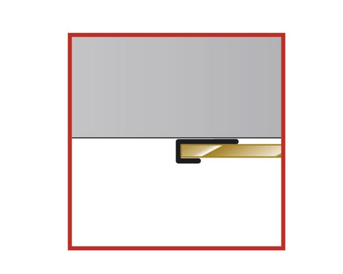 Représentation d''un profil de fenêtre avec joint