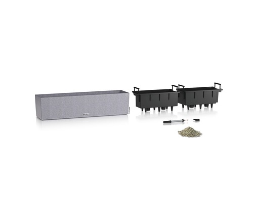 Set de bac à plantes avec inserts, indicateur de niveau d''eau et drainage.