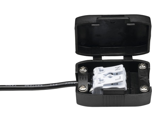 Schutzkontaktstecker mit Deckel geöffnet